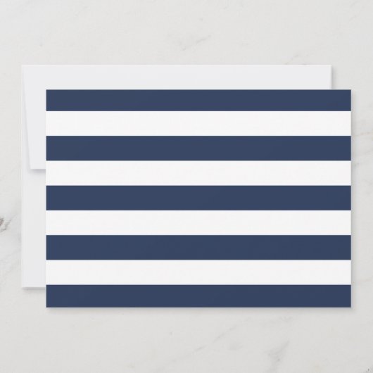 Anchors Aweigh | Uitnodiging tot Nautisch Baby sho (Achterkant)