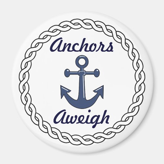 Anchors Aweigh White Magneet (Voorkant)