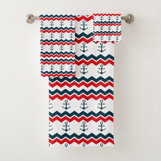 Anchors en Chevron Bad Handdoek (Insitu)