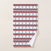 Anchors en Chevron Bad Handdoek (Handdoek)