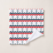 Anchors en Chevron Bad Handdoek (Wasdoekje)
