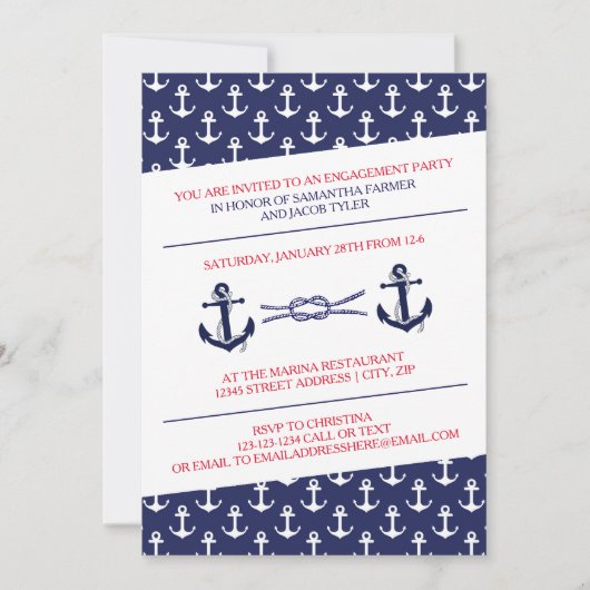 Anchors Engagement Party - Uitnodiging (Voorkant)