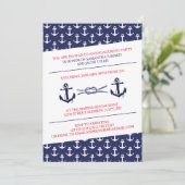 Anchors Engagement Party - Uitnodiging (Staand voorkant)