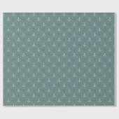 Anchors Nautical Dark Sage Green Sailor Circles Cadeaupapier (Vlak)
