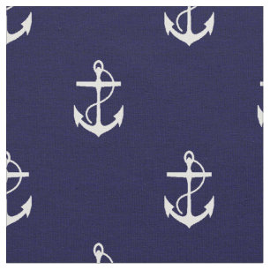 Anchors Nautical Fabric Stof