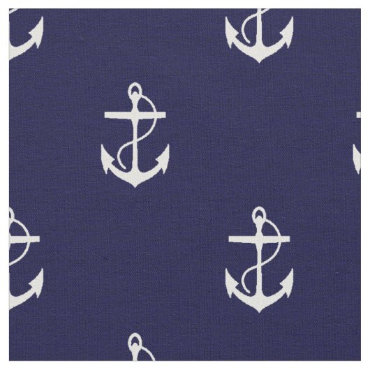 Anchors Nautical Fabric Stof (Close Up)