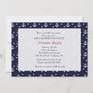 Anchors Nautical Invitation Kaart