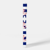 Anchors op blauwe strepen in autische stijl Case-Mate iPhone case (Achterkant / Rechts)