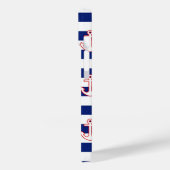 Anchors op blauwe strepen in autische stijl Case-Mate iPhone case (Achterkant / Links)
