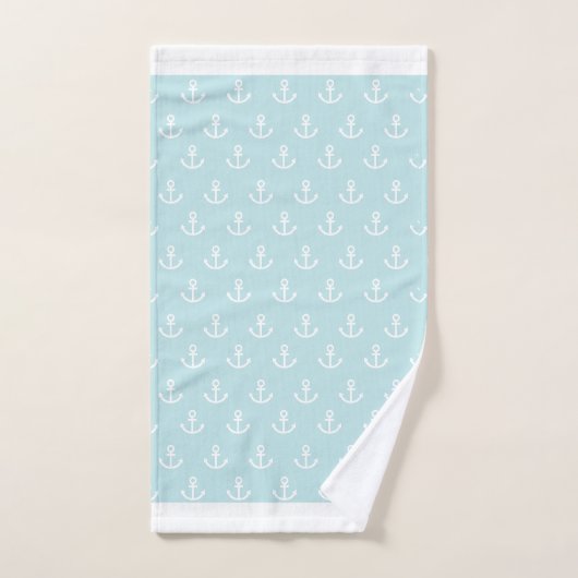 Anchors op lichtblauw bad handdoek (Handdoek)