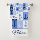 Anchors personalized bath towel set bad handdoek (Insitu)