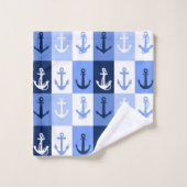 Anchors personalized bath towel set bad handdoek (Wasdoekje)