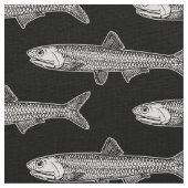 Anchovy Patroon - Zwart-wit Stof (Close Up)
