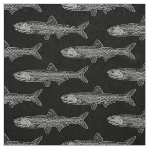 Anchovy Pattern - Zwart en 30% Grijs Stof