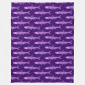 Anchovypatroon - Licht violet en diep Paarse Fleece Deken (Voorkant)