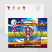 Ancient Alien Astronaut Angel Briefkaart (Voorkant / Achterkant)