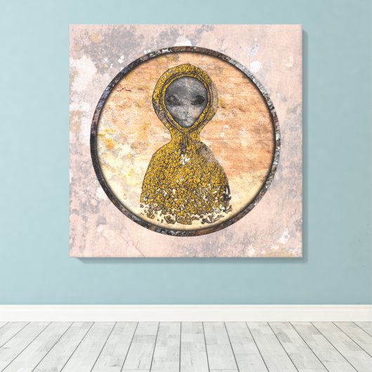 Ancient Alien Canvas Afdruk (Insitu (Houten vloer))