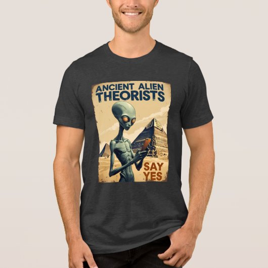Ancient Alien Conspiracy Theory Tri-Blend Shirt (Voorkant)