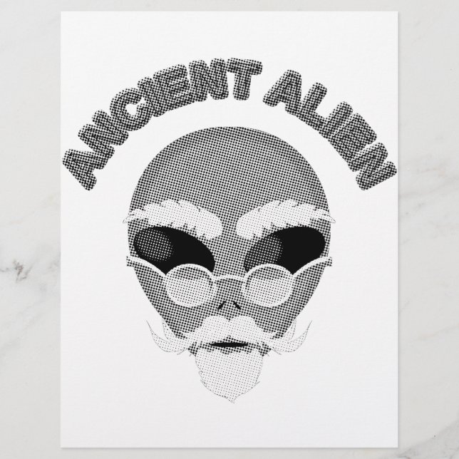 Ancient Alien Head Newsprint (Voorkant)