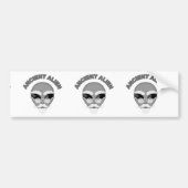 Ancient Alien Head Newsprint Bumpersticker (Voorkant)