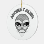 Ancient Alien Head Newsprint Keramisch Ornament (Links)