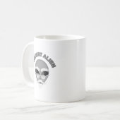 Ancient Alien Head Newsprint Koffiemok (Voorkant links)