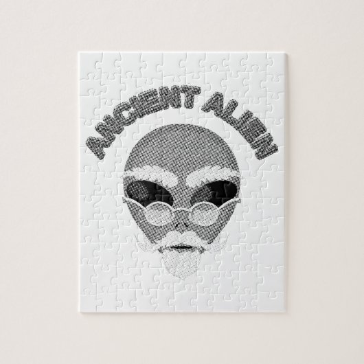 Ancient Alien Head Newsprint Legpuzzel (Verticaal)