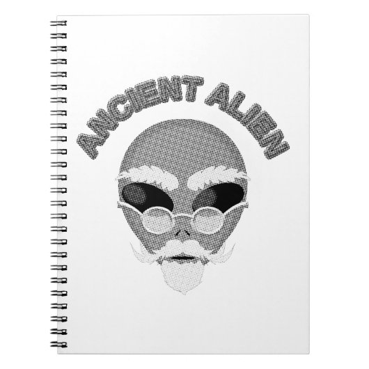 Ancient Alien Head Newsprint Notitieboek (Voorkant)