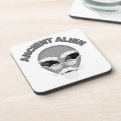 Ancient Alien Head Newsprint Onderzetter (Linkerzijde)