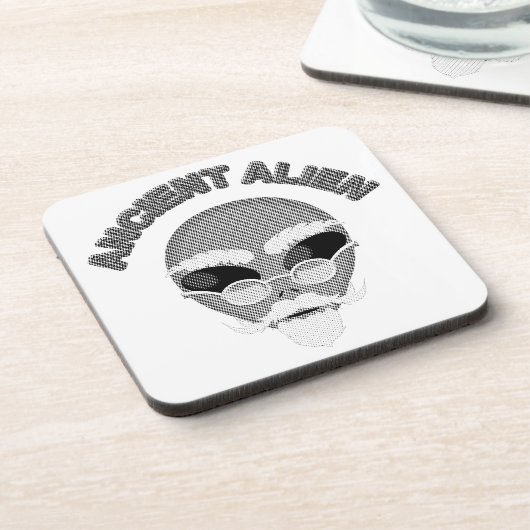 Ancient Alien Head Newsprint Onderzetter (Linkerzijde)