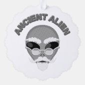Ancient Alien Head Newsprint Ornament Kaart (Achterkant)