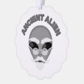 Ancient Alien Head Newsprint Ornament Kaart (Links)