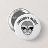Ancient Alien Head Newsprint Ronde Button 5,7 Cm (Voorkant /achterkant)