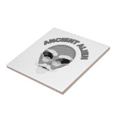 Ancient Alien Head Newsprint Tegeltje (Zijkant)