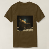 Ancient Alien Moon Ruins T-shirt | Sci-Fi Lunar Te (Design voorkant)