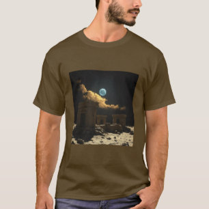 Ancient Alien Moon Ruins T-shirt Sci-Fi Lunar Te