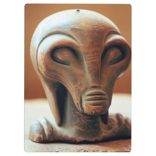Ancient Alien Statue Klembord (Achterkant)