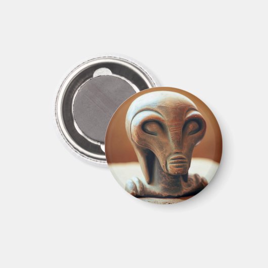Ancient Alien Statue Magneet (Voorkant / Achterkant)