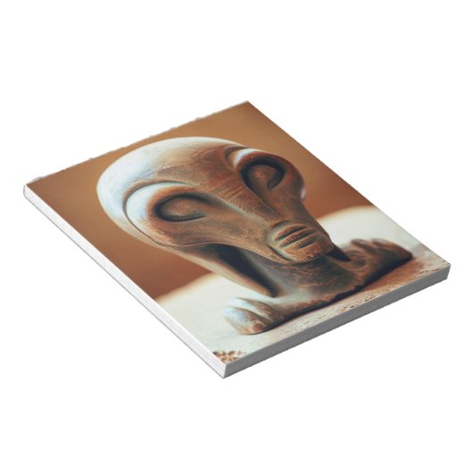 Ancient Alien Statue Notitieblok (Schuin)