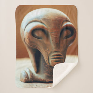 Ancient Alien Statue Sherpa Deken