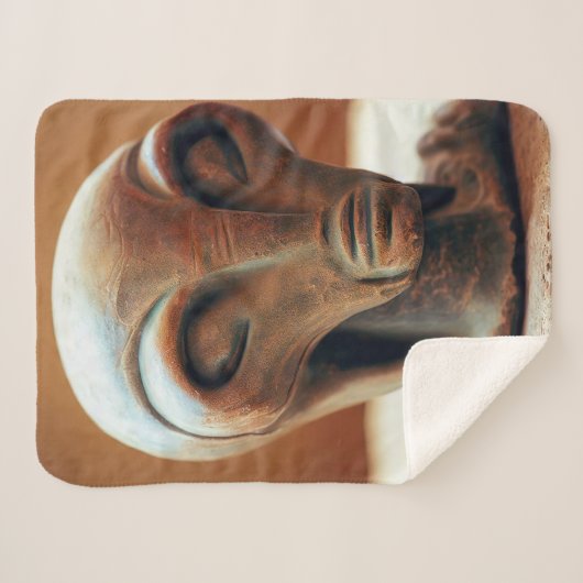 Ancient Alien Statue Sherpa Deken (Voorkant (horizontaal))