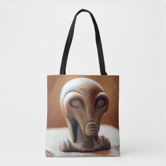 Ancient Alien Statue Tote Bag (Voorkant)
