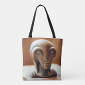Ancient Alien Statue Tote Bag (Achterkant)