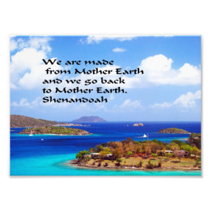 Ancient-Amerikaans Indiaans spreekwoord Foto Afdruk