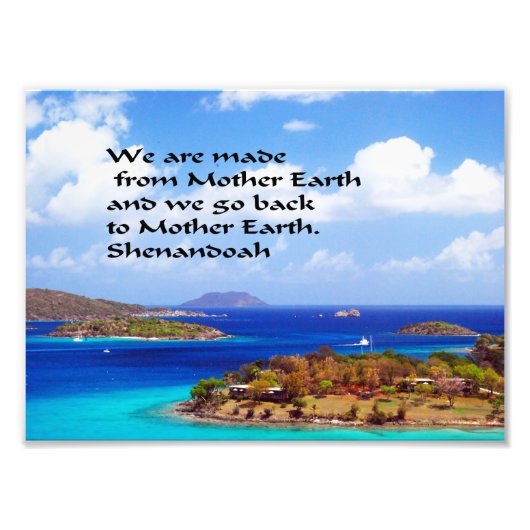 Ancient-Amerikaans Indiaans spreekwoord Foto Afdruk (Voorkant)