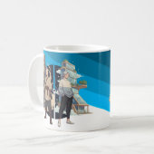 Ancient and Modern Architecture Contrast Art Koffiemok (Voorkant links)