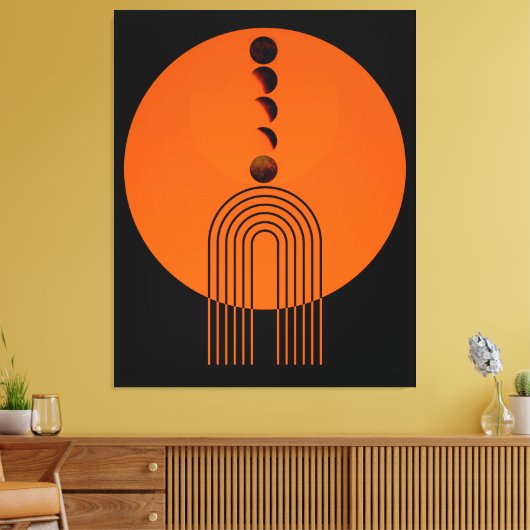 Ancient Arch Century Moon Planet Canvas Afdruk (Insitu (Woonkamer))