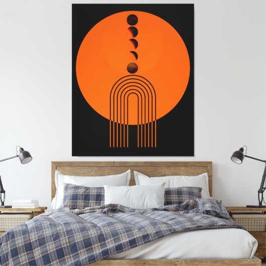 Ancient Arch Century Moon Planet Canvas Afdruk (Insitu (Slaapkamer))