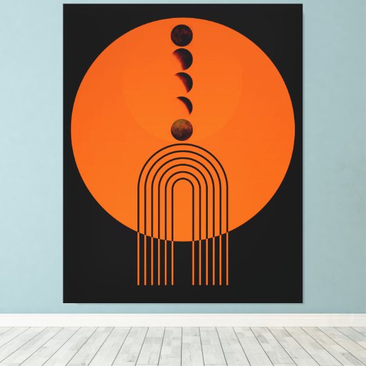 Ancient Arch Century Moon Planet Canvas Afdruk (Insitu (Houten vloer))