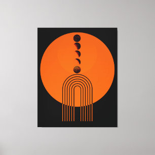 Ancient Arch Century Moon Planet Canvas Afdruk